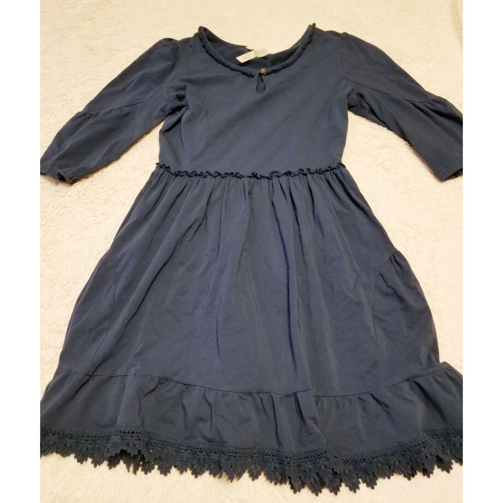 Matilda Jane Clothing Make Believe Hold The Key Dress, Women's Medium Navy